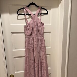 Lulus Love and Beyond Mauve Pink Burnout Floral Maxi Dress